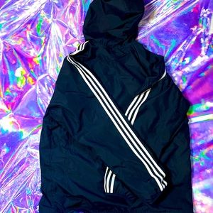 Adidas rain jacket Vintage street wear retro jacket oversized